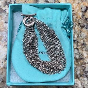 Tiffany & Co. Authentic Peretti Silver Mesh Sevillana Toggle Bracelet